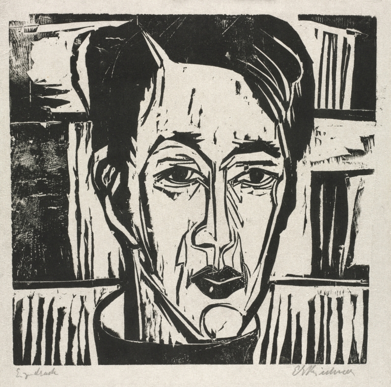 Wehrlin, Facing front by Ernst Ludwig Kirchner