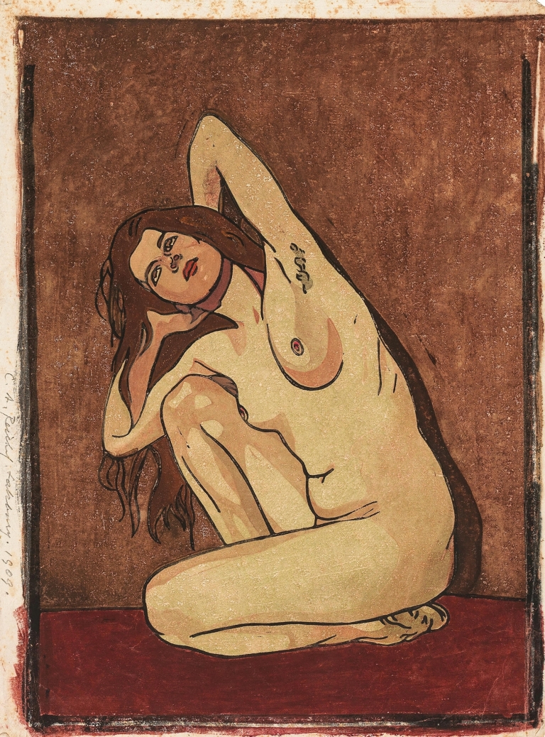 Weibliche Aktstudie by Carl Anton Reichel