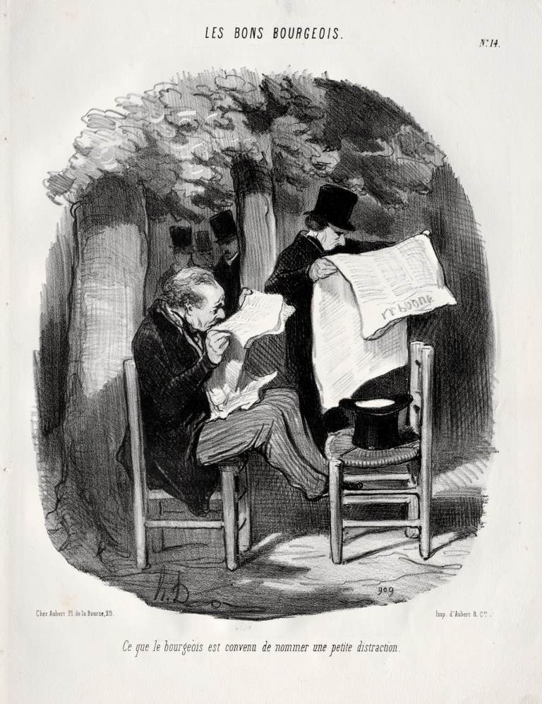 What the bourgeois calls a slight distraction by Honoré Daumier