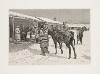White man’s Big Sunday–Indian visitors on Thanksgiving Day by Frederic Remington