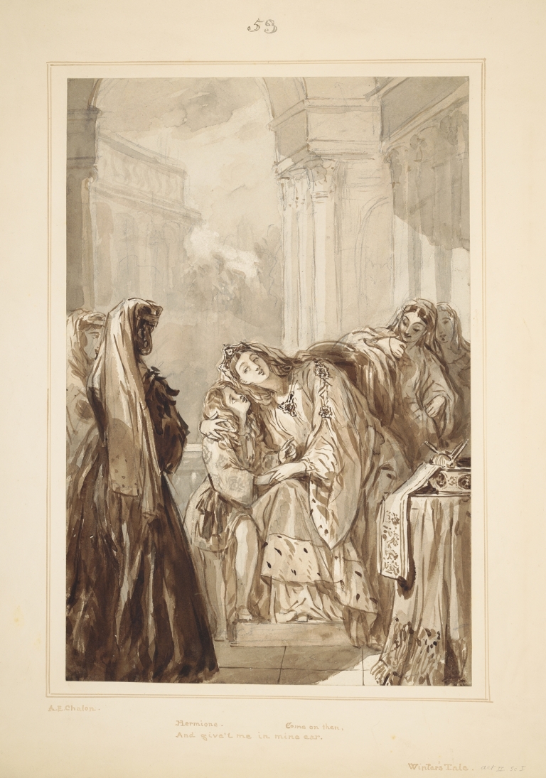 Winter’s tale, II,1, Hermione; ‘Come on then, and give’t me in mine ear’ by Alfred Edward Chalon