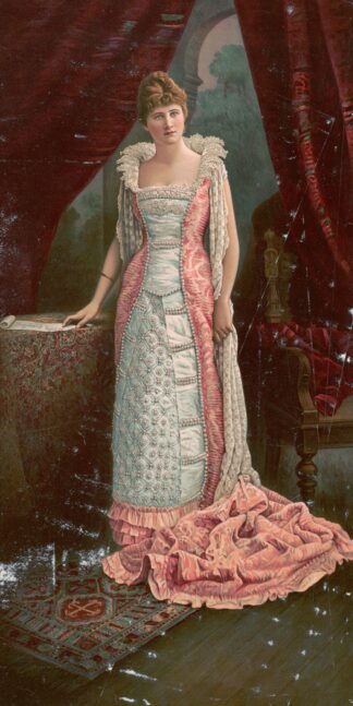 Woman in pearl dress by Anonymous
