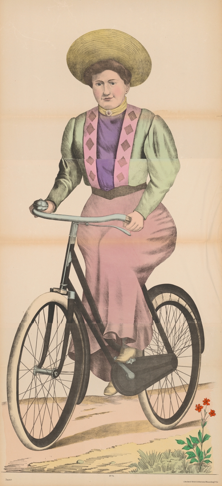Woman riding bicycle by René Ackermann