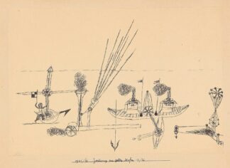 Zeichnung zum gelben Hafen by Paul Klee