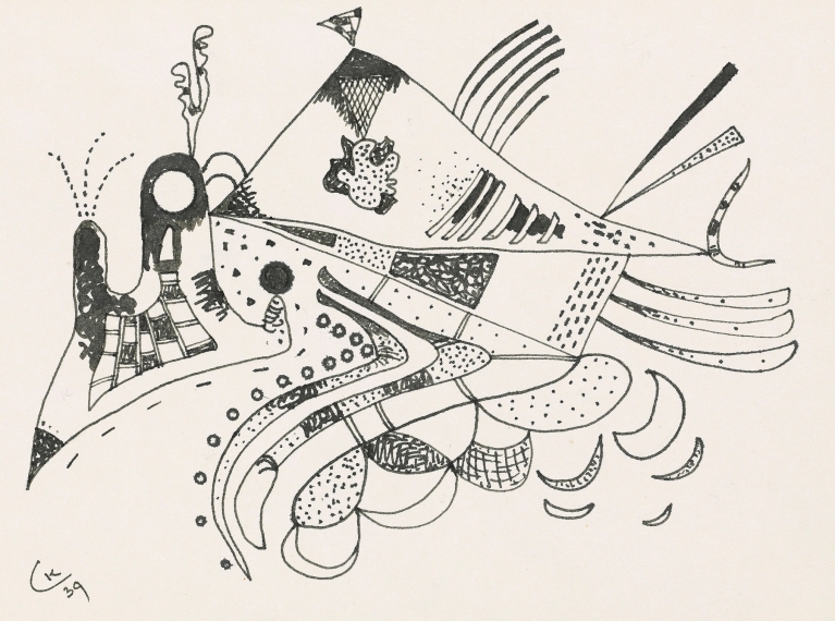 Zeichnung zur ‘Voisinage’ by Wassily Kandinsky
