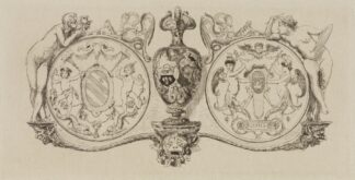 Zwei Medaillons im Fayence-Saal by Max Klinger