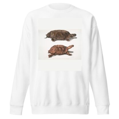 1. Flat Backed Terrapin, Emys platynotha; 2. Spinose Land Terrapin, Geoemyda spinosa. by John Edward Gray Sweatshirt