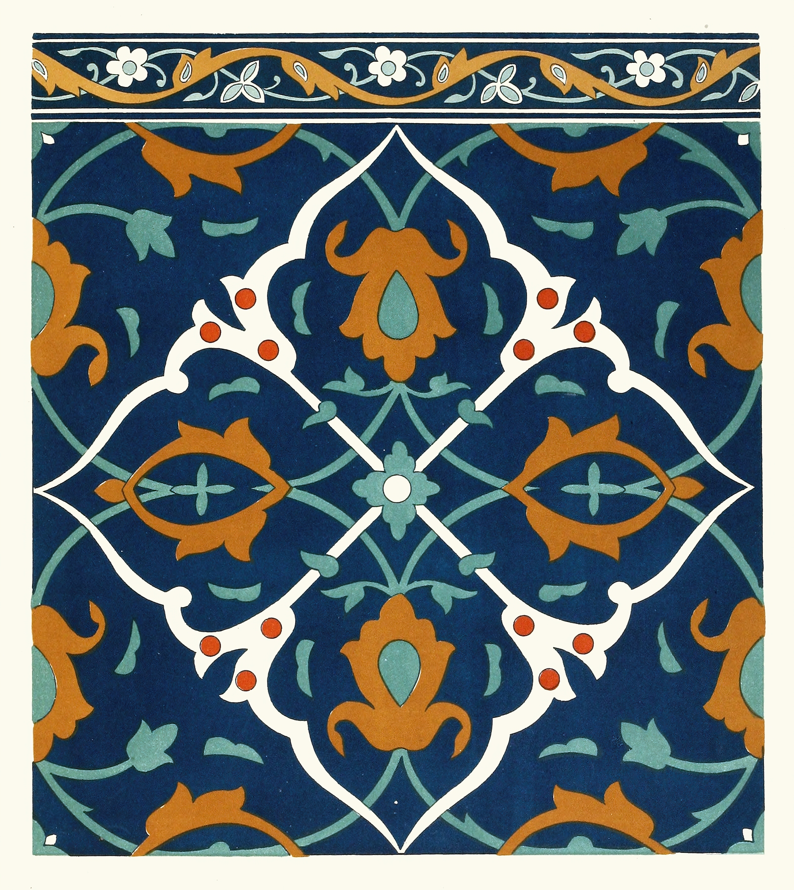 18 plates of ornamental tiles from the Afghan Boundary Commission Pl 12 by Afghan Boundary Commission