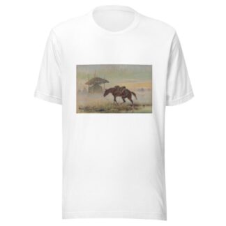 Saddled horse by Józef Ryszkiewicz T-Shirt