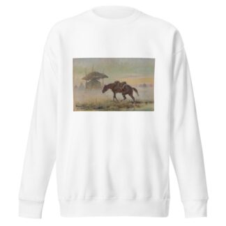 Saddled horse by Józef Ryszkiewicz Sweatshirt