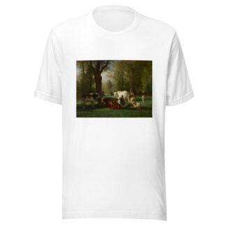 Landscape With Cattle And Sheep by Constant Troyon T-Shirt