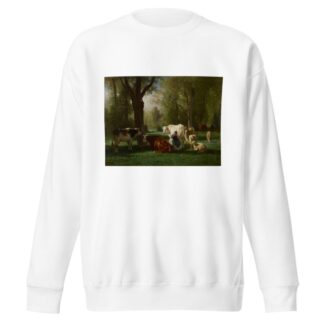 Landscape With Cattle And Sheep by Constant Troyon Sweatshirt