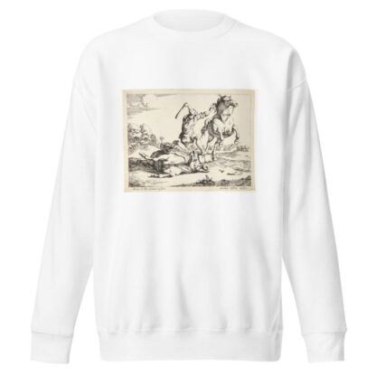 Æseldriver, der slår en hest Fablen om æslet og hesten by Marcus de Bye Sweatshirt