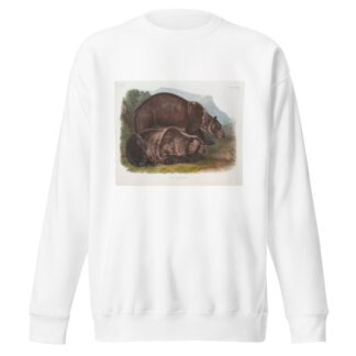 Ursus ferox, Grizzly Bear. Males. by John Woodhouse Audubon Sweatshirt