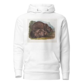 Ursus ferox, Grizzly Bear. Males. by John Woodhouse Audubon Hoodie