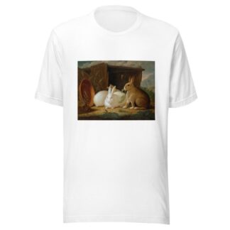 Three rabbits in a landscape by Johann Wenzel Peter T-Shirt