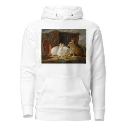 Three rabbits in a landscape by Johann Wenzel Peter Hoodie