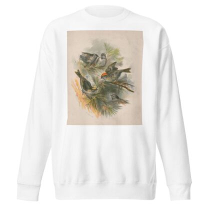 Birds on pine boughs by Henry Walker Herrick Sweatshirt