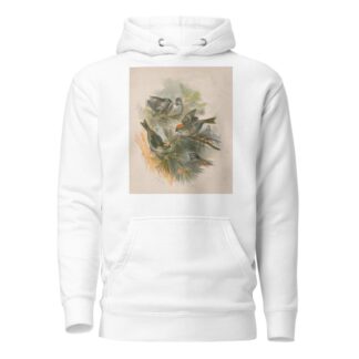 Birds on pine boughs by Henry Walker Herrick Hoodie
