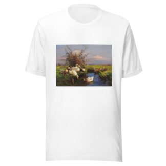 Sieben Enten am Graben by Alexander Koester T-Shirt
