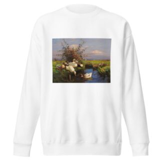 Sieben Enten am Graben by Alexander Koester Sweatshirt
