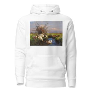 Sieben Enten am Graben by Alexander Koester Hoodie