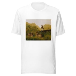 Rabbits on a Log by Arthur Fitzwilliam Tait T-Shirt