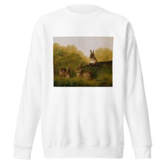 Rabbits on a Log by Arthur Fitzwilliam Tait Sweatshirt