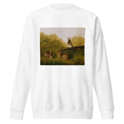 Rabbits on a Log by Arthur Fitzwilliam Tait Sweatshirt