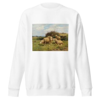 Sheep in a meadow by Cornelius van Leemputten Sweatshirt