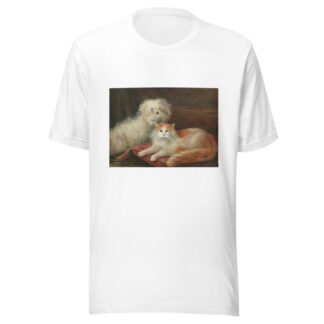 Study of a Terrier and a Cat by Henry Maurice Page T-Shirt