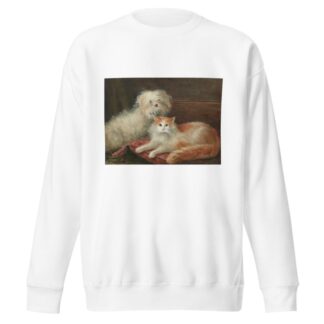 Study of a Terrier and a Cat by Henry Maurice Page Sweatshirt