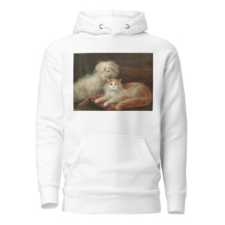 Study of a Terrier and a Cat by Henry Maurice Page Hoodie