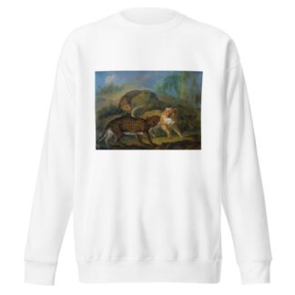 The Three Leopards by Jacques-Charles Oudry Sweatshirt