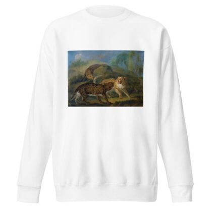 The Three Leopards by Jacques-Charles Oudry Sweatshirt