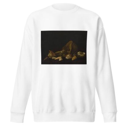Seashells in a purple tapestry by Abraham Van Calraet Sweatshirt