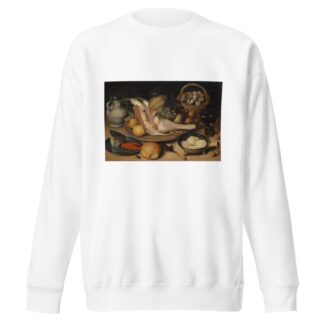 Still Life With Leg Of Veal, Insects And Titmouse by Georg Flegel Sweatshirt