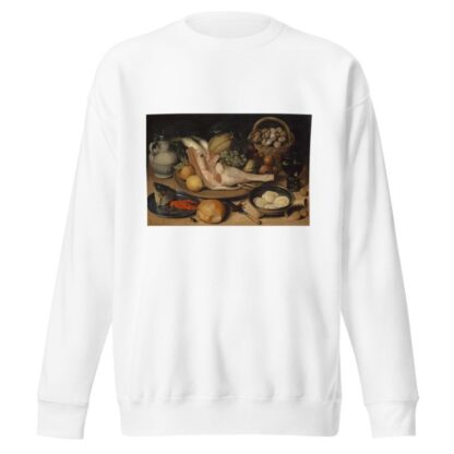 Still Life With Leg Of Veal, Insects And Titmouse by Georg Flegel Sweatshirt