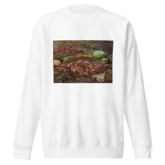 Bumpkins and pumpkins in the field by Maria Klass-Kazanowska Sweatshirt