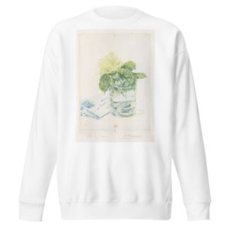 Letter next to a vase with a rose by Henri-Charles Guérard Sweatshirt