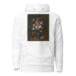 Still Life Of Roses, Variegated Tulips, Peonies, Daffodils And Other Flowers In A Sculpted Vase by Simon Hardimé Hoodie