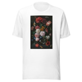 Still Life with Flowers in a Glass Vase by Jan Davidsz de Heem T-Shirt