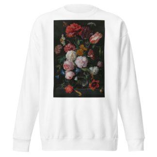 Still Life with Flowers in a Glass Vase by Jan Davidsz de Heem Sweatshirt