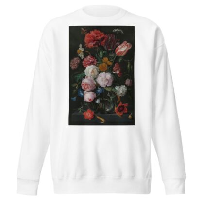Still Life with Flowers in a Glass Vase by Jan Davidsz de Heem Sweatshirt