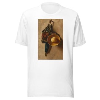 Umbrella, Hat and Carpet Bag by John Frederick Peto T-Shirt
