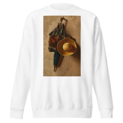 Umbrella, Hat and Carpet Bag by John Frederick Peto Sweatshirt