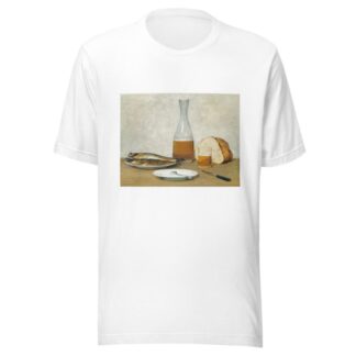 Still Life; Herrings by Albert Anker T-Shirt