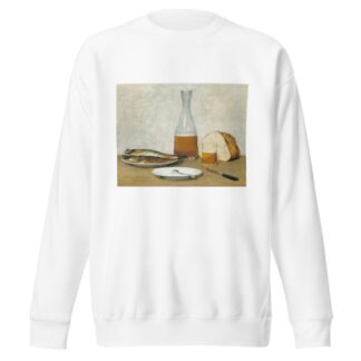 Still Life; Herrings by Albert Anker Sweatshirt