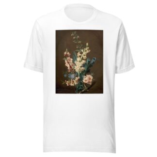 Branche de pommier et pieds d’alouettes, avec un vol d’abeille by Jean-Baptiste Gallet T-Shirt