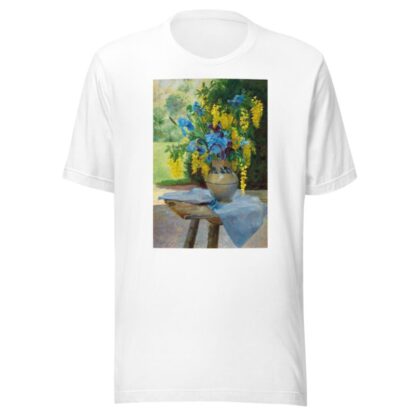 A Floral Bouquet with Irises and Laburnum by Ella Wetzko-Ehrenberger T-Shirt